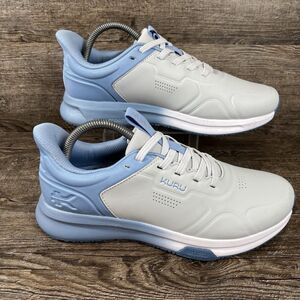 Kuru Shift Shoes Women's 9 Dove Gray Mineral Blue Leather Anti-Slip Walking